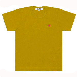 CDG PLAY Coloured Small Emblem T-Shirt (Olive)