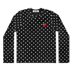 CDG Play L/S Polka Dot T-Shirt Black