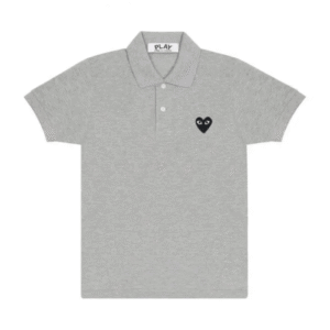 CDG Play Polo Black Emblem (Grey)