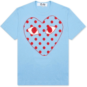 Comme des Garçons Play Pastelle Polka Dot Red Heart T-shirt